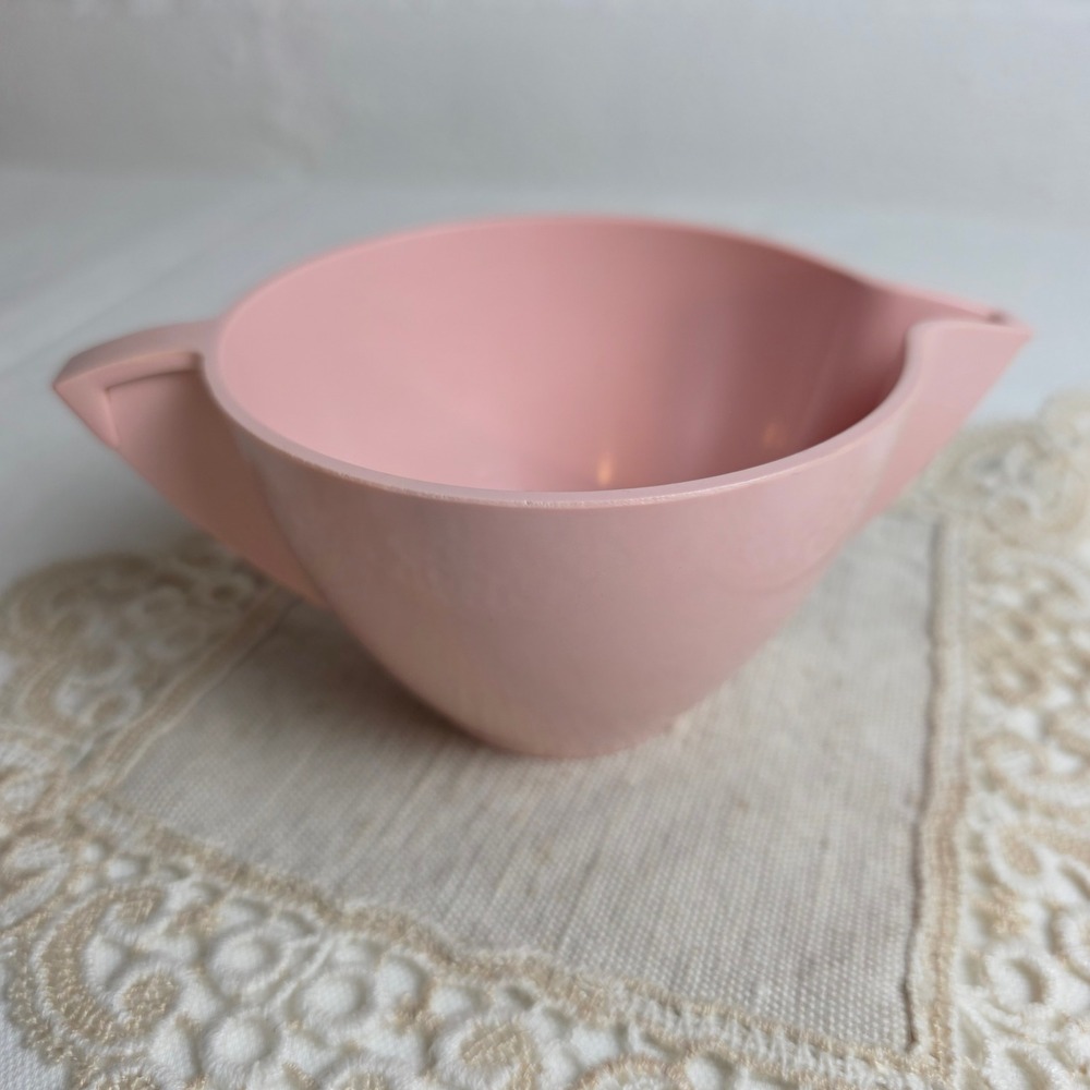 Vintage Mallo-Ware Pink Melamine Sugar Bowl with Lid and Creamer Set MCM Chicago - Picture 12 of 14